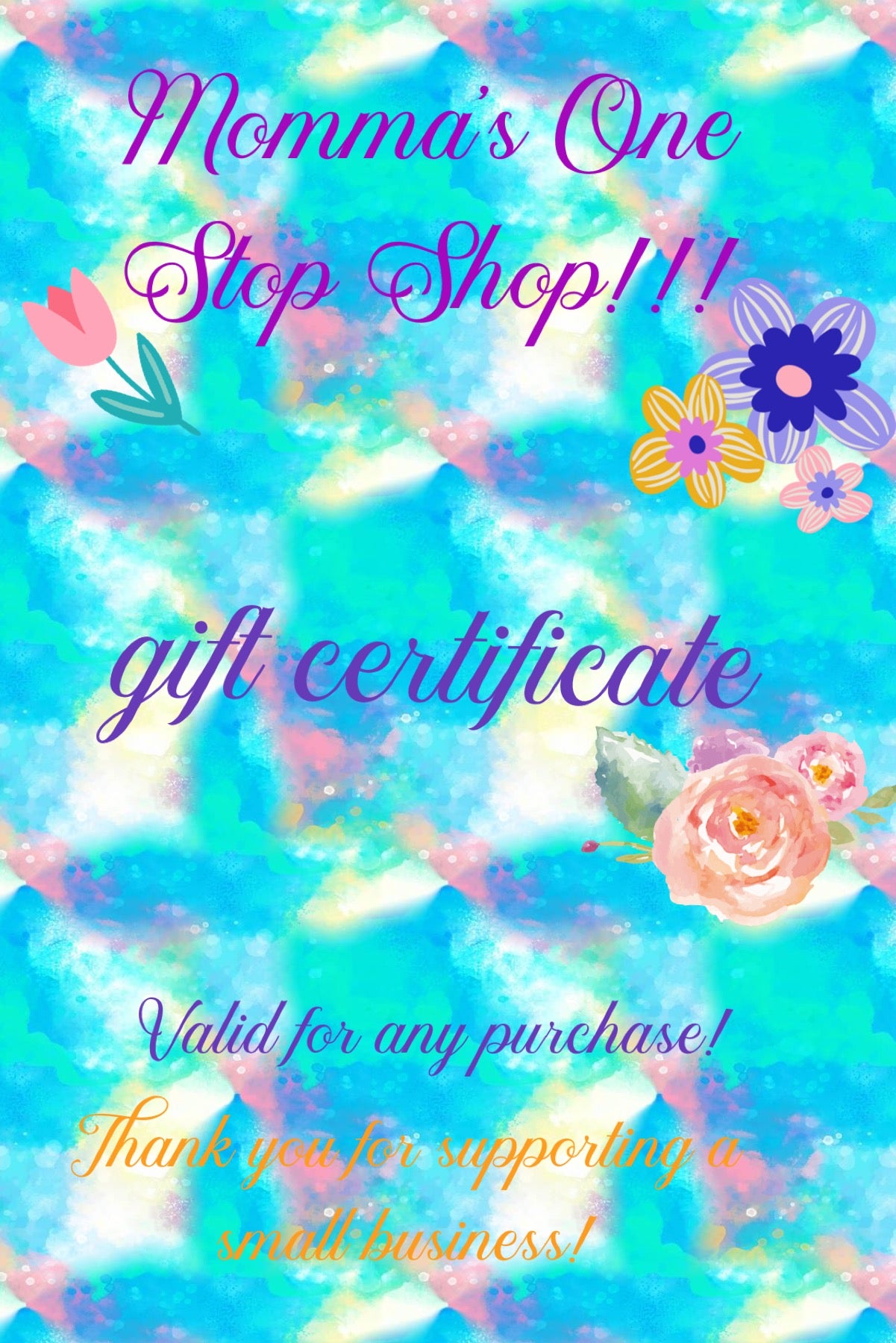 Momma's One Stop Shop LLC Gift Card